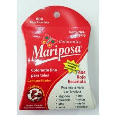 Colorante Mariposa 32 grs #604 Rojo Escarlata