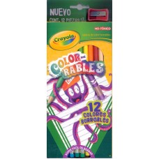 Colores Crayola Borrables Redondos c/12 piezas 